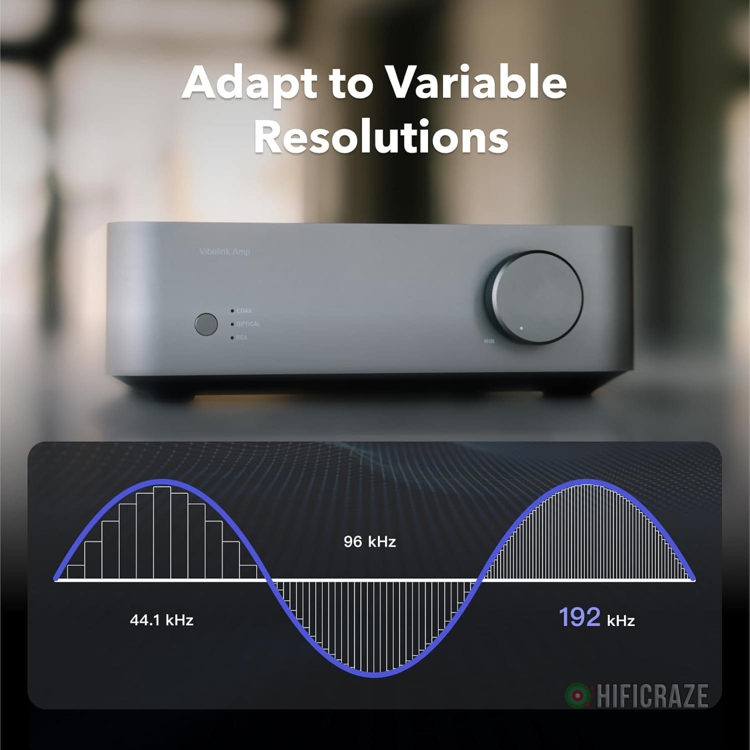 WiiM Vibelink Amp | 100W Power Amplifier with Premium ESS 9039Q2M DAC and TI TPA3255 | Compatible with WiiM Mini, Pro, Pro Plus, and Ultra | RCA, Coax, and Optical Inputs | Space Gray 5 WiiM Vibelink Amp | 100W Power Amplifier with Premium ESS 9039Q2M DAC and TI TPA3255 | Compatible with WiiM Mini, Pro, Pro Plus, and Ultra | RCA, Coax, and Optical Inputs | Space Gray - Image 5