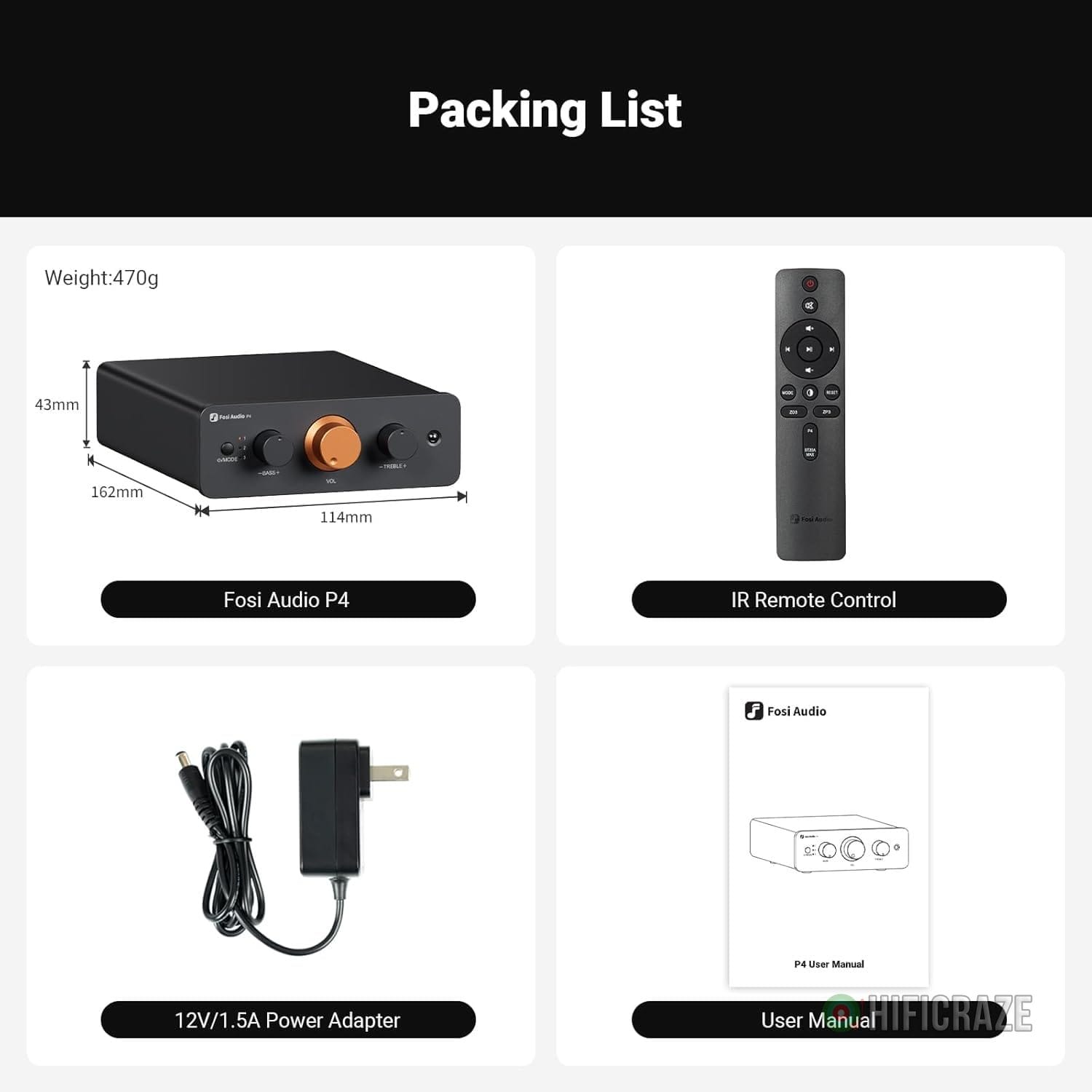 Fosi Audio P4 Mini Preamp with 3 RCA Inputs, Home Audio Stereo Pre amp for Amplifier/Active Subwoofer/Speakers, Preamplifier with 3-Level Adjustable Gain 3/6/9 dB, Bass and Treble Control 8 Fosi Audio P4 Mini Preamp with 3 RCA Inputs, Home Audio Stereo Pre amp for Amplifier/Active Subwoofer/Speakers, Preamplifier with 3-Level Adjustable Gain 3/6/9 dB, Bass and Treble Control - Image 8