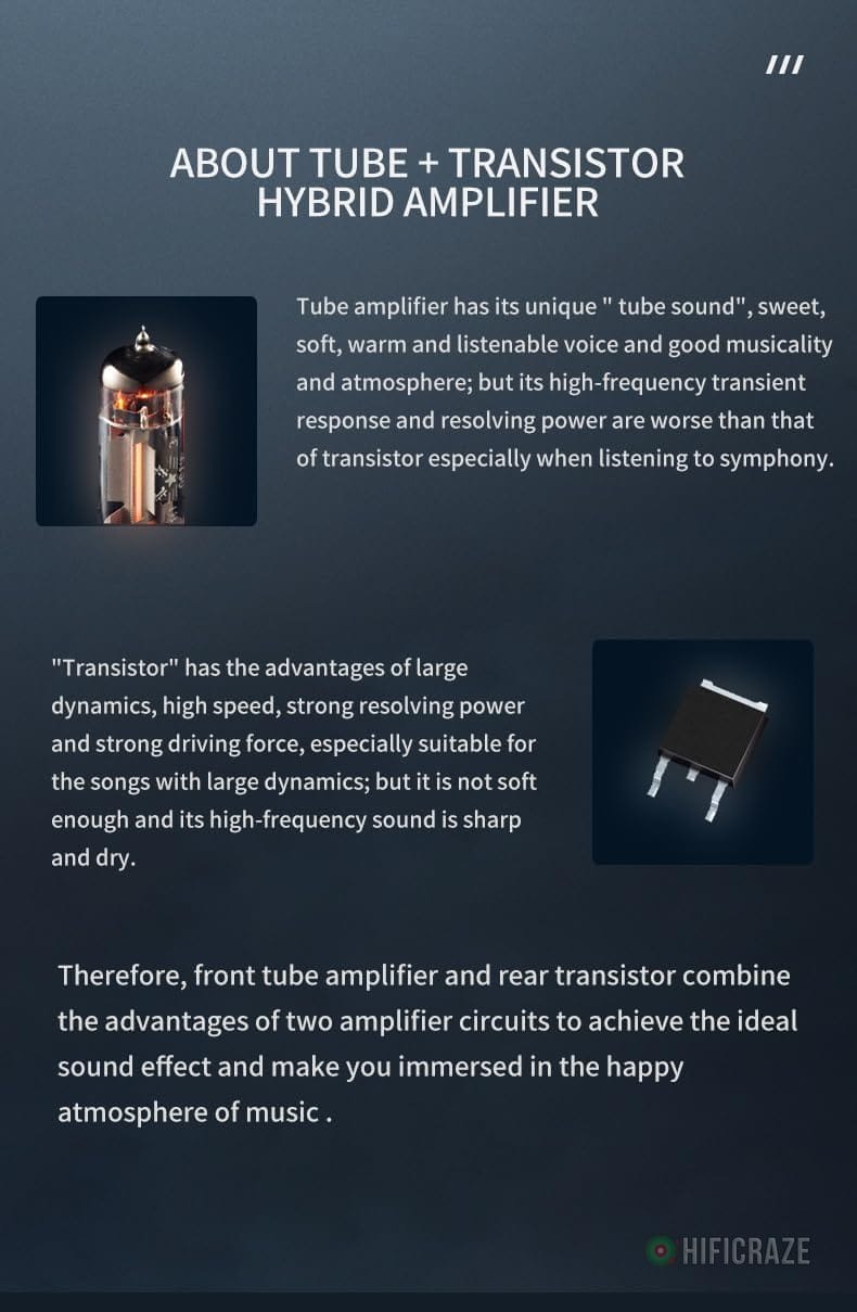 xDuoo MH-02 DAC Headphone Amplifier Combo, 6J1 Tube Preamp, 1300mW Powerful Output Class A amp, Two-Stage GAIN Switch USB C Input Support up to PCM32bit/ 384KHz and DSD256 - Image 9