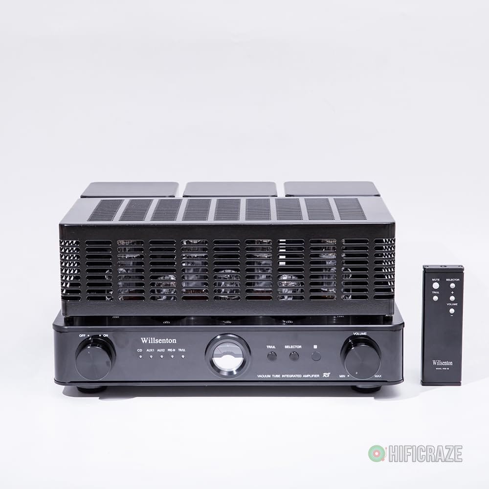 R8 KT88/EL34 x4 Tube Amplifier Integrated AMP Power Amplifier Headphone Replaceable Basic Meter (Black) 3 R8 KT88/EL34 x4 Tube Amplifier Integrated AMP Power Amplifier Headphone Replaceable Basic Meter (Black) - Image 3