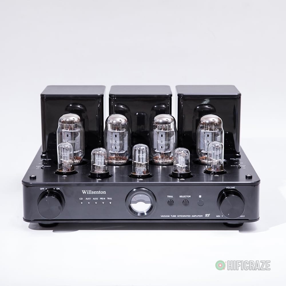 R8 KT88/EL34 x4 Tube Amplifier Integrated AMP Power Amplifier Headphone Replaceable Basic Meter (Black) 5 R8 KT88/EL34 x4 Tube Amplifier Integrated AMP Power Amplifier Headphone Replaceable Basic Meter (Black) - Image 5