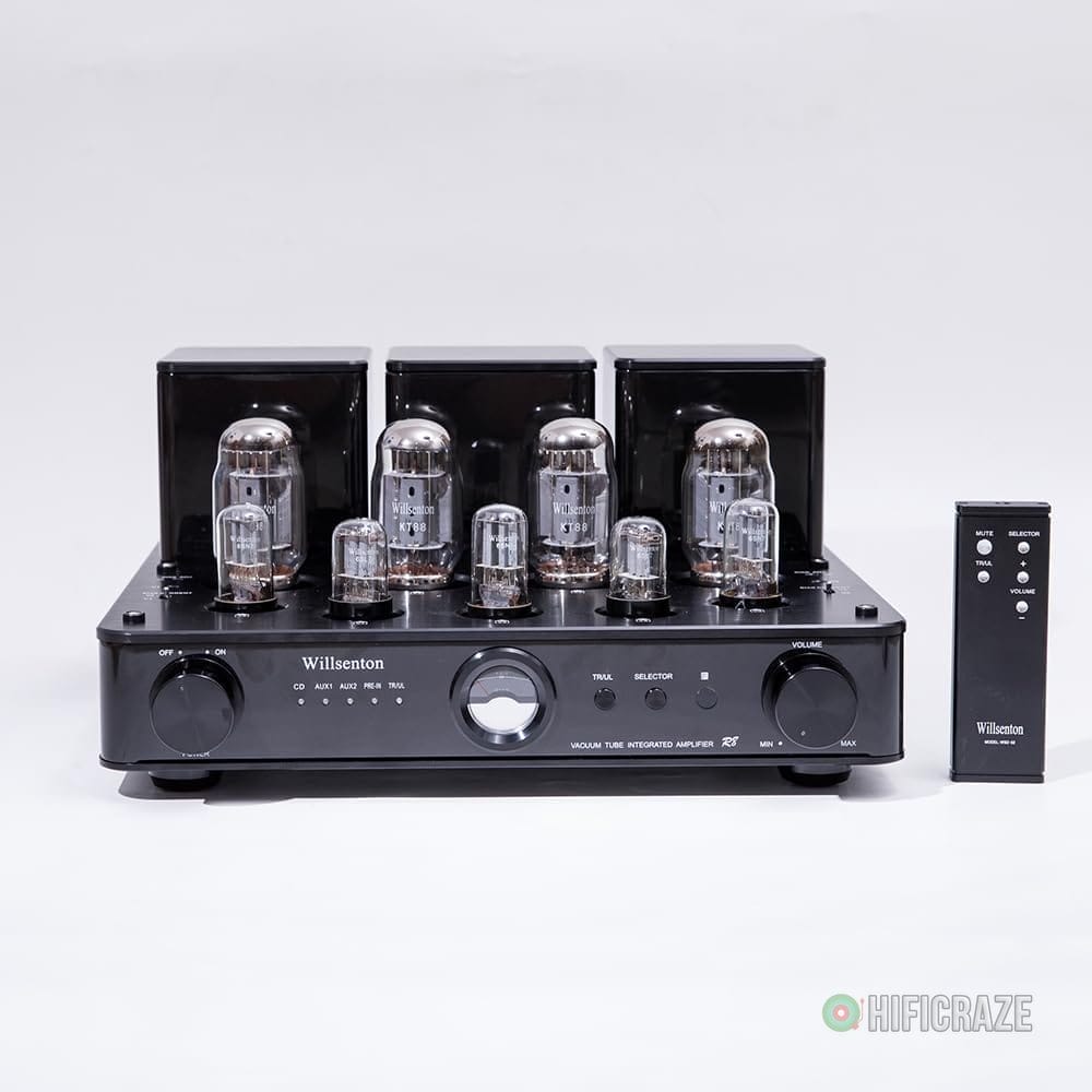 R8 KT88/EL34 x4 Tube Amplifier Integrated AMP Power Amplifier Headphone Replaceable Basic Meter (Black) 8 R8 KT88/EL34 x4 Tube Amplifier Integrated AMP Power Amplifier Headphone Replaceable Basic Meter (Black) - Image 8