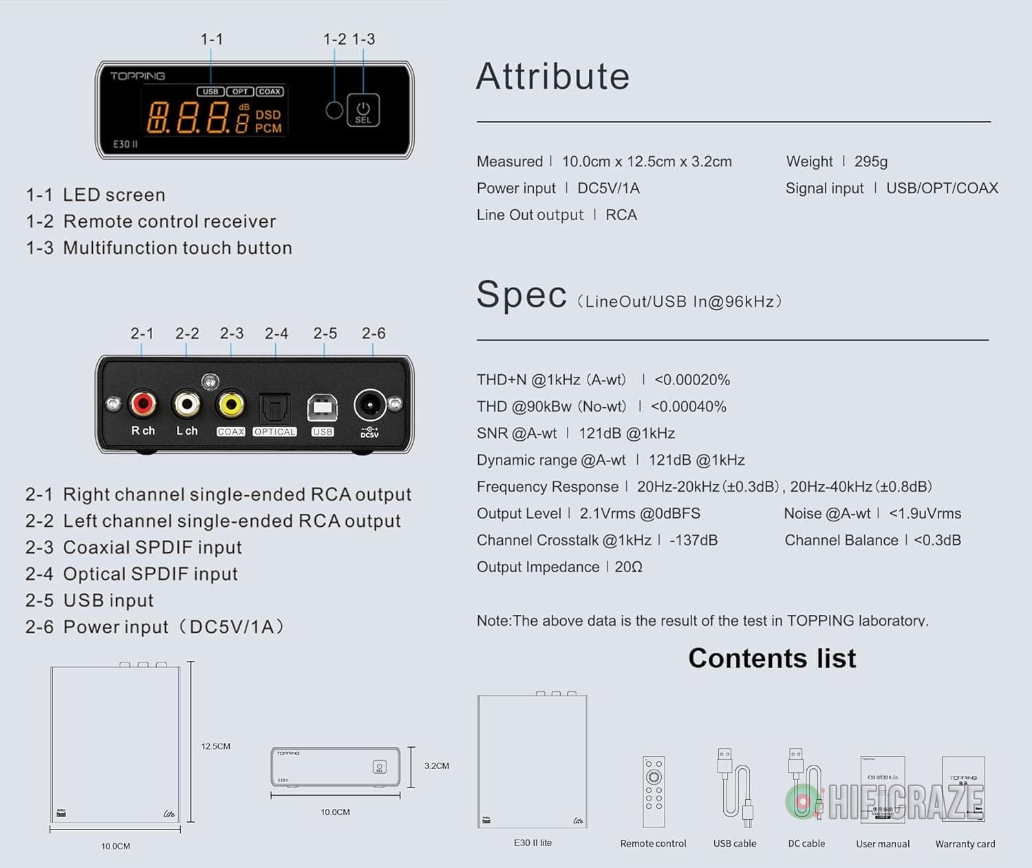 Topping E30II lite DAC Preamp - AK4493S Hi-Res XMOS XU208 DAC 32Bit/768kHz DSD512 DSD Direct Mode for USB/Coax/Opt Inputs RCA HiFi Stereo Digital Audio Decoder(Black) 3 Topping E30II lite DAC Preamp - AK4493S Hi-Res XMOS XU208 DAC 32Bit/768kHz DSD512 DSD Direct Mode for USB/Coax/Opt Inputs RCA HiFi Stereo Digital Audio Decoder(Black) - Image 3