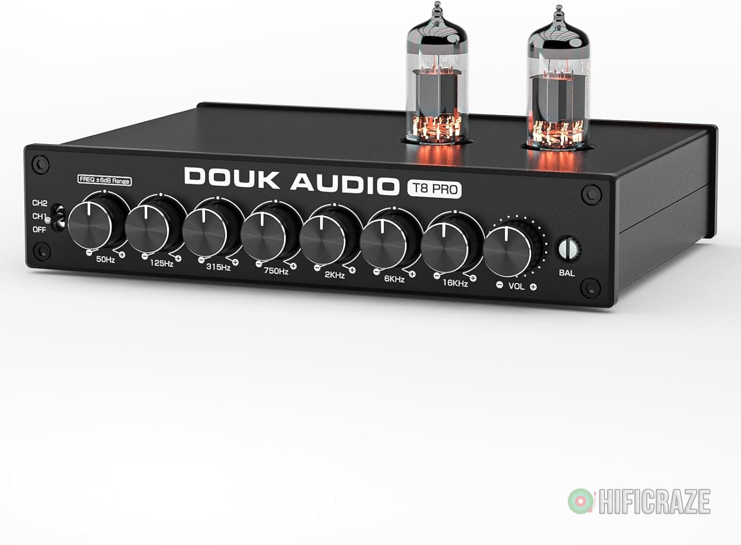 Douk Audio HiFi Vacuum Tube 7-Band EQ Preamp Equalizer XLR Pre-Amplifier Home (T8 PRO) 1 hi fi preamp