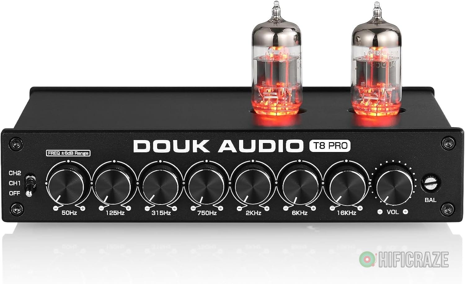 Douk Audio HiFi Vacuum Tube 7-Band EQ Preamp Equalizer XLR Pre-Amplifier Home (T8 PRO) 4 Douk Audio HiFi Vacuum Tube 7-Band EQ Preamp Equalizer XLR Pre-Amplifier Home (T8 PRO) - Image 4