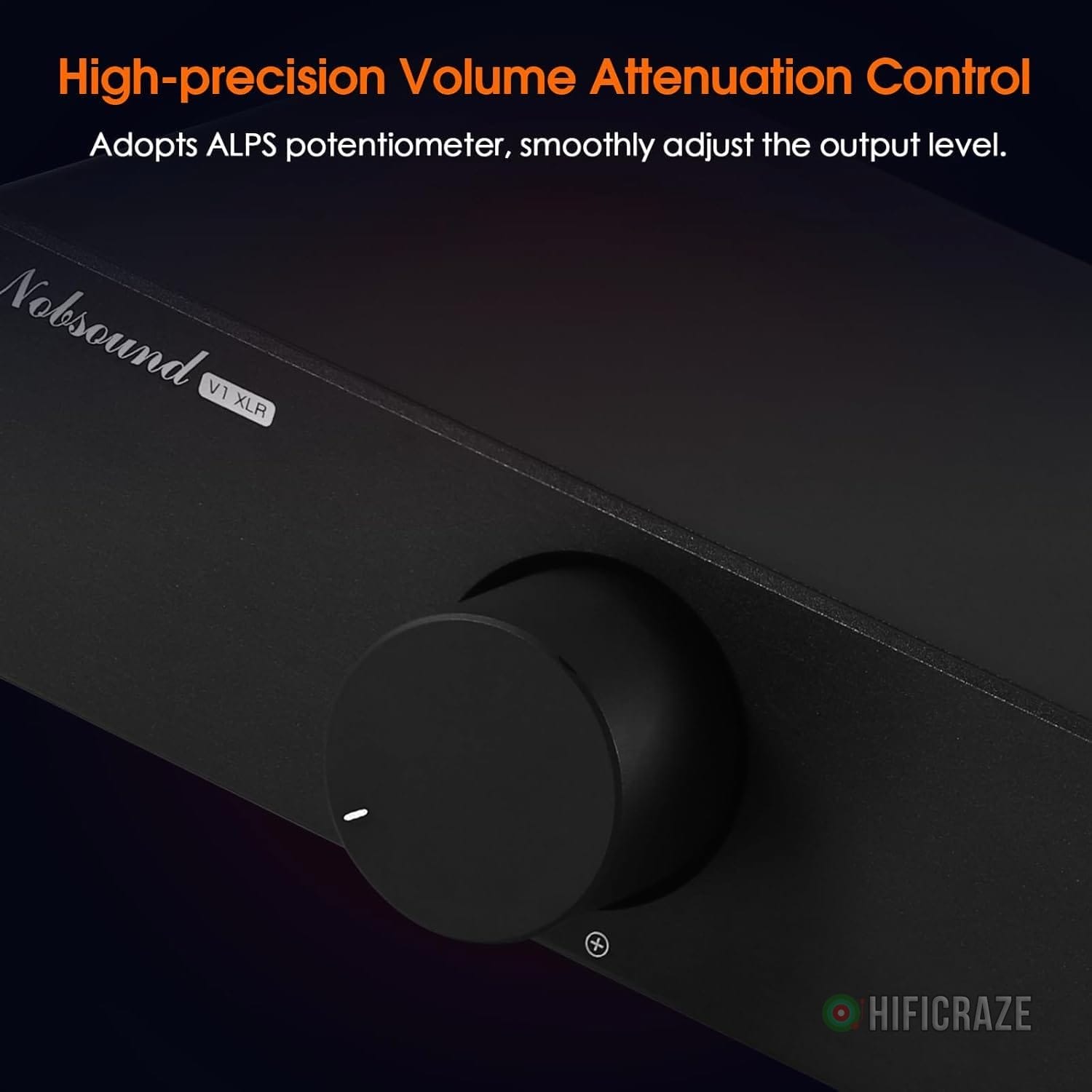 ​Nobsound XLR Passive Preamp Attenuator: Balanced Stereo Audio Volume Controller for Signal Optimization - Features ALPS RK27 Potentiometer & Gold Terminals - for Critical Listening Audiophiles​ - Image 3