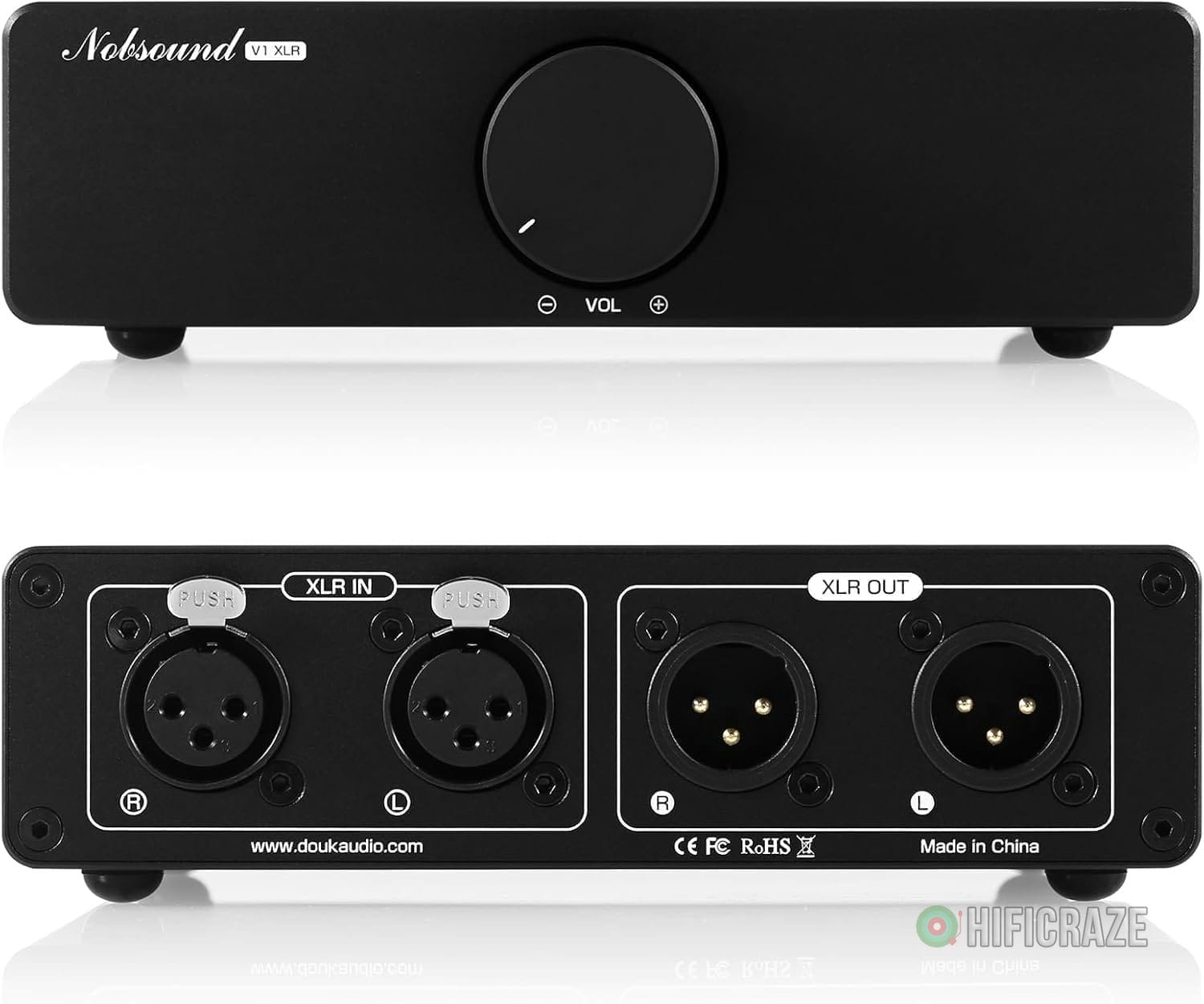 ​Nobsound XLR Passive Preamp Attenuator: Balanced Stereo Audio Volume Controller for Signal Optimization - Features ALPS RK27 Potentiometer & Gold Terminals - for Critical Listening Audiophiles​ - Image 8