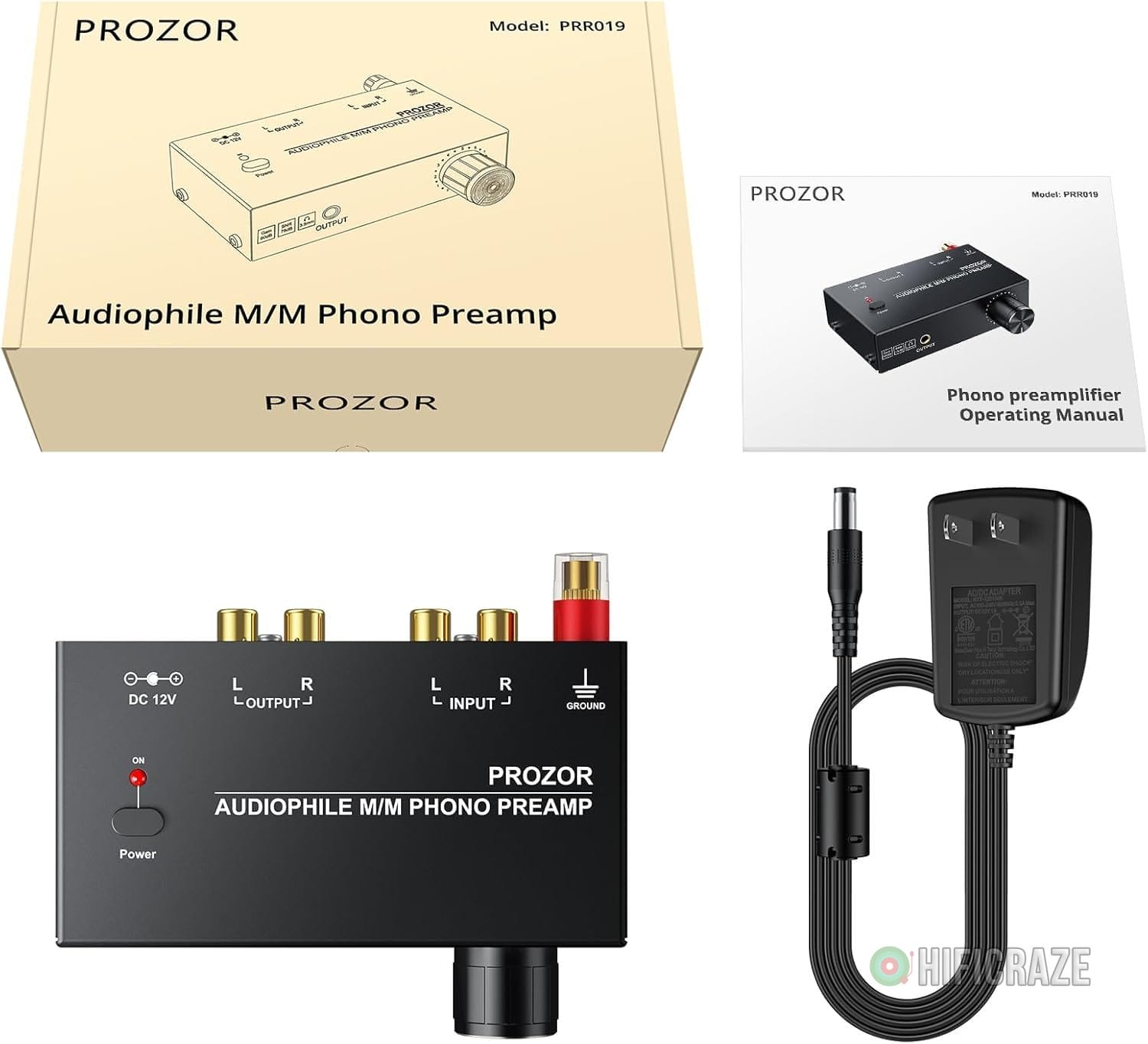 PROZOR Pre Amplifier for Turntable Audiophile M/M Phono preamp with Level Volume Controls with RCA Input, RCA/3.5MM Output interfaces, Low Noise Operation Including 12V 1A Power Adapter 7 PROZOR Pre Amplifier for Turntable Audiophile M/M Phono preamp with Level Volume Controls with RCA Input, RCA/3.5MM Output interfaces, Low Noise Operation Including 12V 1A Power Adapter - Image 7