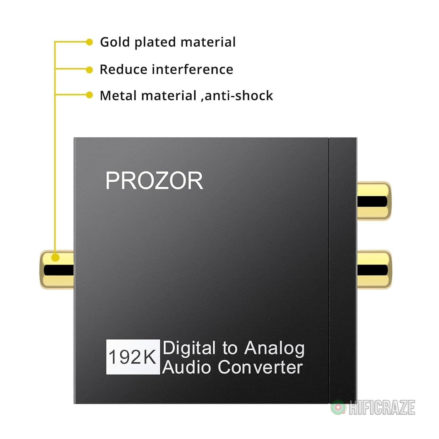PROZOR 192KHz Digital to Analog Audio Converter DAC Digital SPDIF Optical to Analog L/R RCA Converter Toslink Optical to 3.5mm Jack Adapter for PS3 HD DVD PS4 Amp Apple TV Home Cinema 6 PROZOR 192KHz Digital to Analog Audio Converter DAC Digital SPDIF Optical to Analog L/R RCA Converter Toslink Optical to 3.5mm Jack Adapter for PS3 HD DVD PS4 Amp Apple TV Home Cinema - Image 6