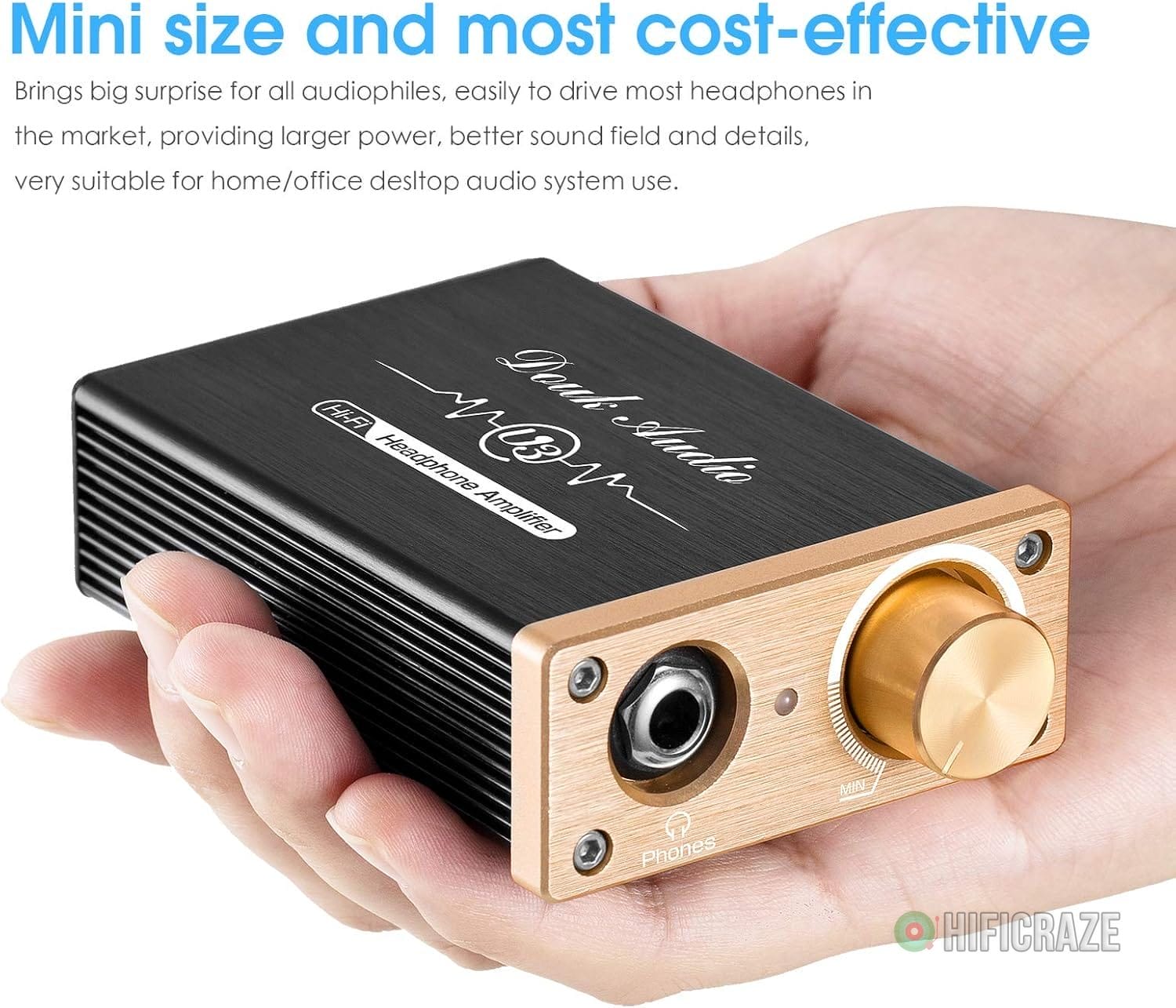 Douk Audio U3 Headphone Amps, Mini Hi-Fi Amplifier for Home Desktop PC 6.35mm / 3.5mm Headsets, Class A, RCA Input, DC 5V 5 Douk Audio U3 Headphone Amps, Mini Hi-Fi Amplifier for Home Desktop PC 6.35mm / 3.5mm Headsets, Class A, RCA Input, DC 5V - Image 5