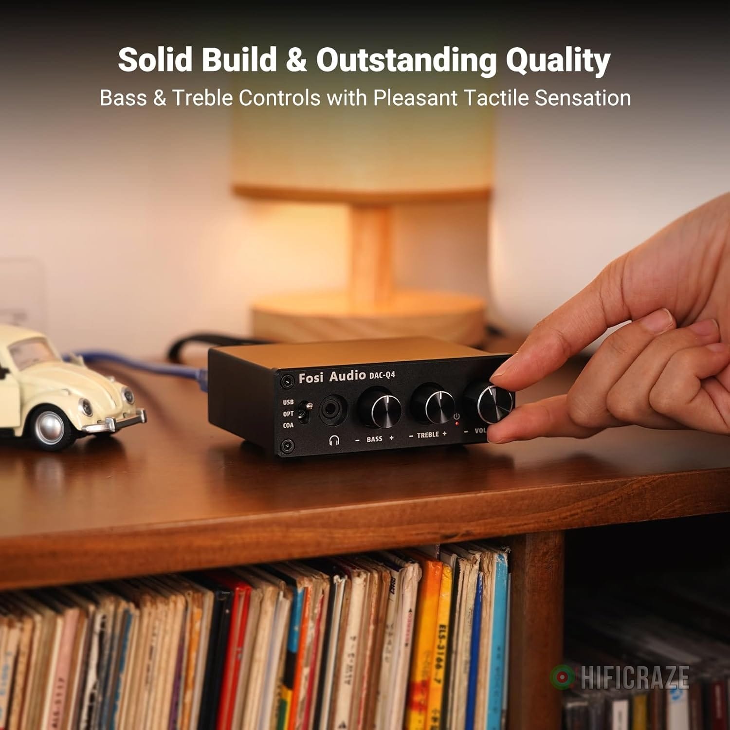Fosi Audio Q4 DAC Headphone Amp for PC, Desktop Digital to Analog Audio Converter for Home Stereo Amplifier and Powered Speakers, PC-USB/Optical/Coaxial Inputs, 3.5mm Headphone/RCA Outputs 5 Fosi Audio Q4 DAC Headphone Amp for PC, Desktop Digital to Analog Audio Converter for Home Stereo Amplifier and Powered Speakers, PC-USB/Optical/Coaxial Inputs, 3.5mm Headphone/RCA Outputs - Image 5