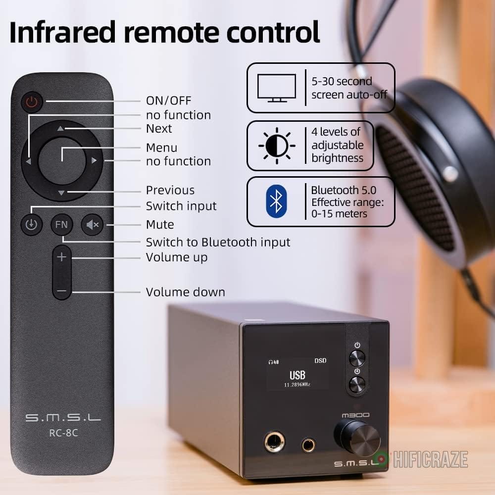 SMSL M300SE(Upgraded),Two CS43131 Chip MQA Audio Decoder,Ear Amplifier,Third Generation XMOS,PCM768kHz/32bit DSD256,DOP64,5 PCM Filters,True Balanced Output XLR,THD+N -117dB - Image 5