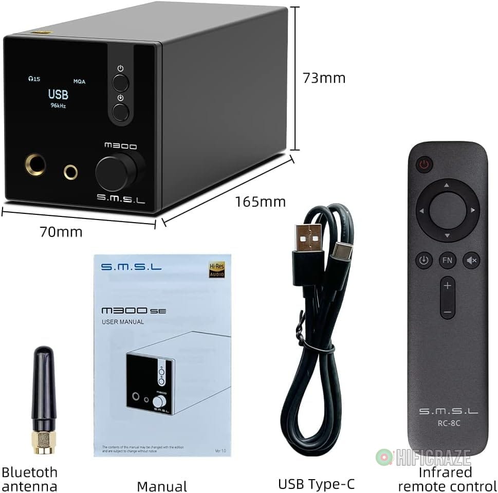 SMSL M300SE(Upgraded),Two CS43131 Chip MQA Audio Decoder,Ear Amplifier,Third Generation XMOS,PCM768kHz/32bit DSD256,DOP64,5 PCM Filters,True Balanced Output XLR,THD+N -117dB - Image 8