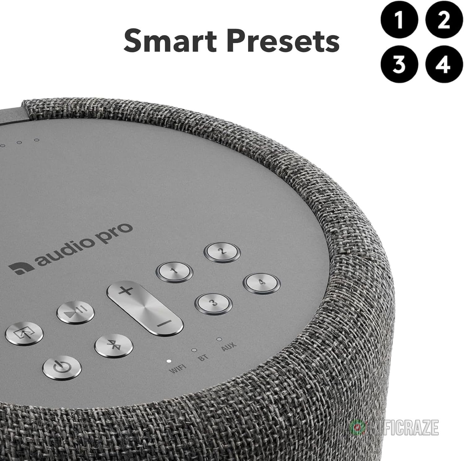 Audio Pro A10 MKII Wireless Multiroom Speaker, WiiM Edition | High Fidelity, Bluetooth, WiFi | Compatible with AirPlay 2, Google Cast, Siri, WiiM Home App, Stream Spotify, Tidal & More, Dark Gray 7 Audio Pro A10 MKII Wireless Multiroom Speaker, WiiM Edition | High Fidelity, Bluetooth, WiFi | Compatible with AirPlay 2, Google Cast, Siri, WiiM Home App, Stream Spotify, Tidal & More, Dark Gray - Image 7