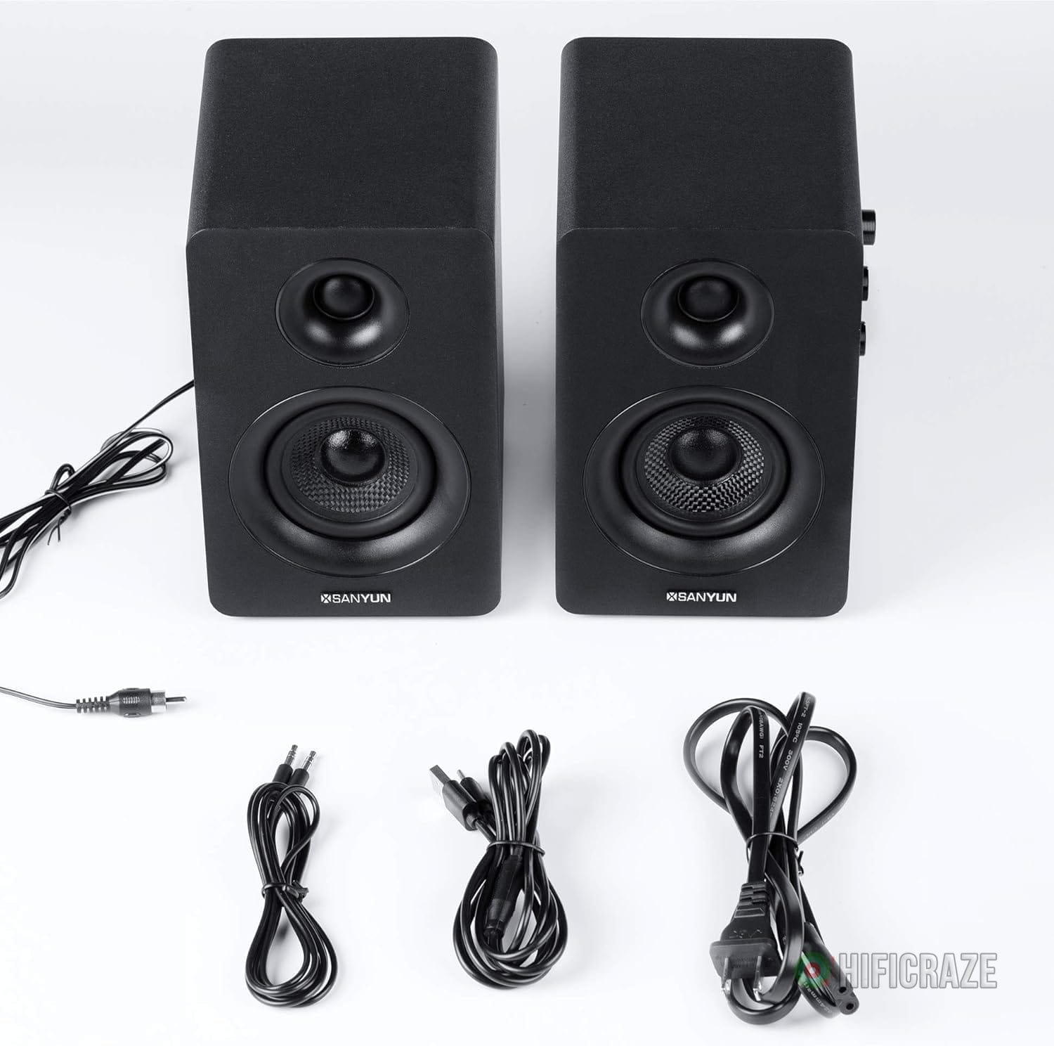 SW208 3" Active Bluetooth 5.0 Bookshelf Speakers – 60W Carbon Fiber Speaker Unit - Built-in 24bit DAC - Dynamic 3D Surround Sound – 2.0 Computer PC Monitor Gaming Speakers (Pair, Black) 7 SW208 3" Active Bluetooth 5.0 Bookshelf Speakers – 60W Carbon Fiber Speaker Unit - Built-in 24bit DAC - Dynamic 3D Surround Sound – 2.0 Computer PC Monitor Gaming Speakers (Pair, Black) - Image 7