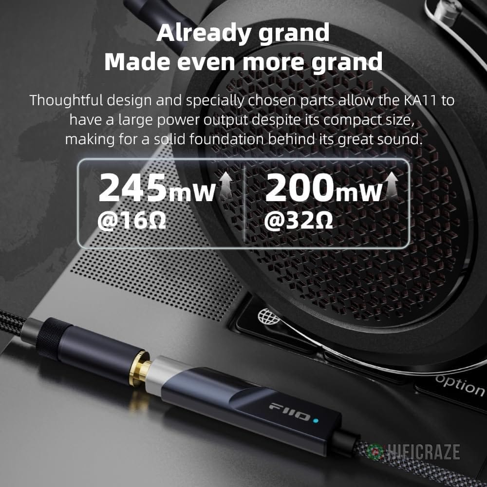 FiiO KA11 USB C to 3.5mm Audio Adapter 32bit/384KHz, USB Type C Dongle HiFi DAC Amplifier for Android/iOS/Windows/Mac (Silver, TC) - Image 3