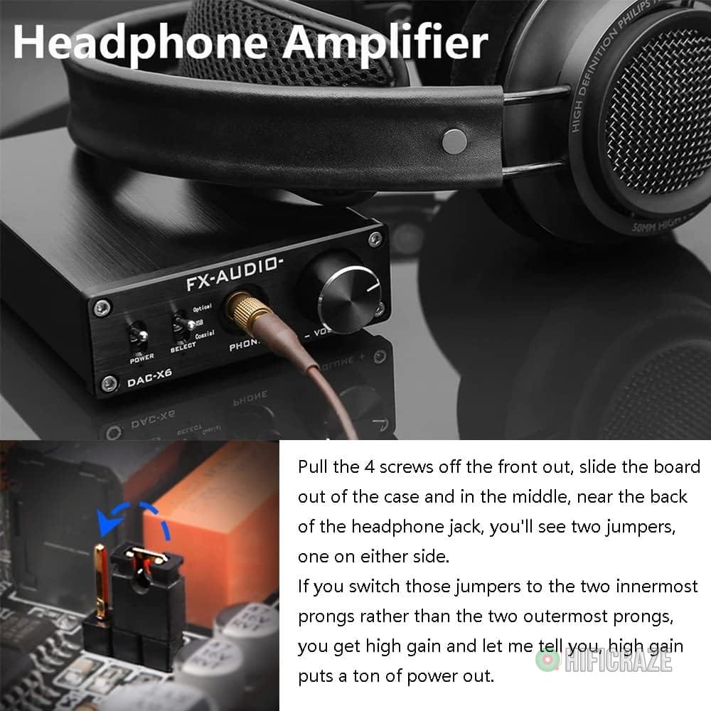 FX-Audio DAC-X6 Headphone amp Mini HiFi 2.0 Digital Audio Decoder DAC Input USB/Coaxial/Optical Output RCA/Headphone Amplifier 24Bit/96KHz DC12V (Black) 6 FX-Audio DAC-X6 Headphone amp Mini HiFi 2.0 Digital Audio Decoder DAC Input USB/Coaxial/Optical Output RCA/Headphone Amplifier 24Bit/96KHz DC12V (Black) - Image 6