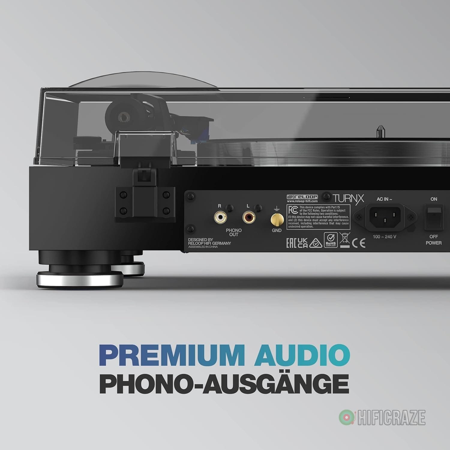 Reloop Turn X Premium HiFi Turntable with Ortofon 2M Blue Cartridge 11 Reloop Turn X Premium HiFi Turntable with Ortofon 2M Blue Cartridge - Image 11