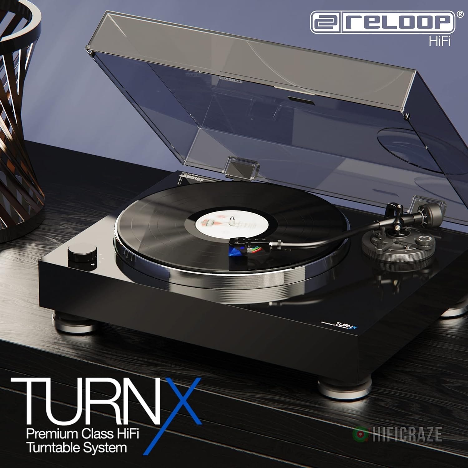 Reloop Turn X Premium HiFi Turntable with Ortofon 2M Blue Cartridge 16 Reloop Turn X Premium HiFi Turntable with Ortofon 2M Blue Cartridge - Image 16