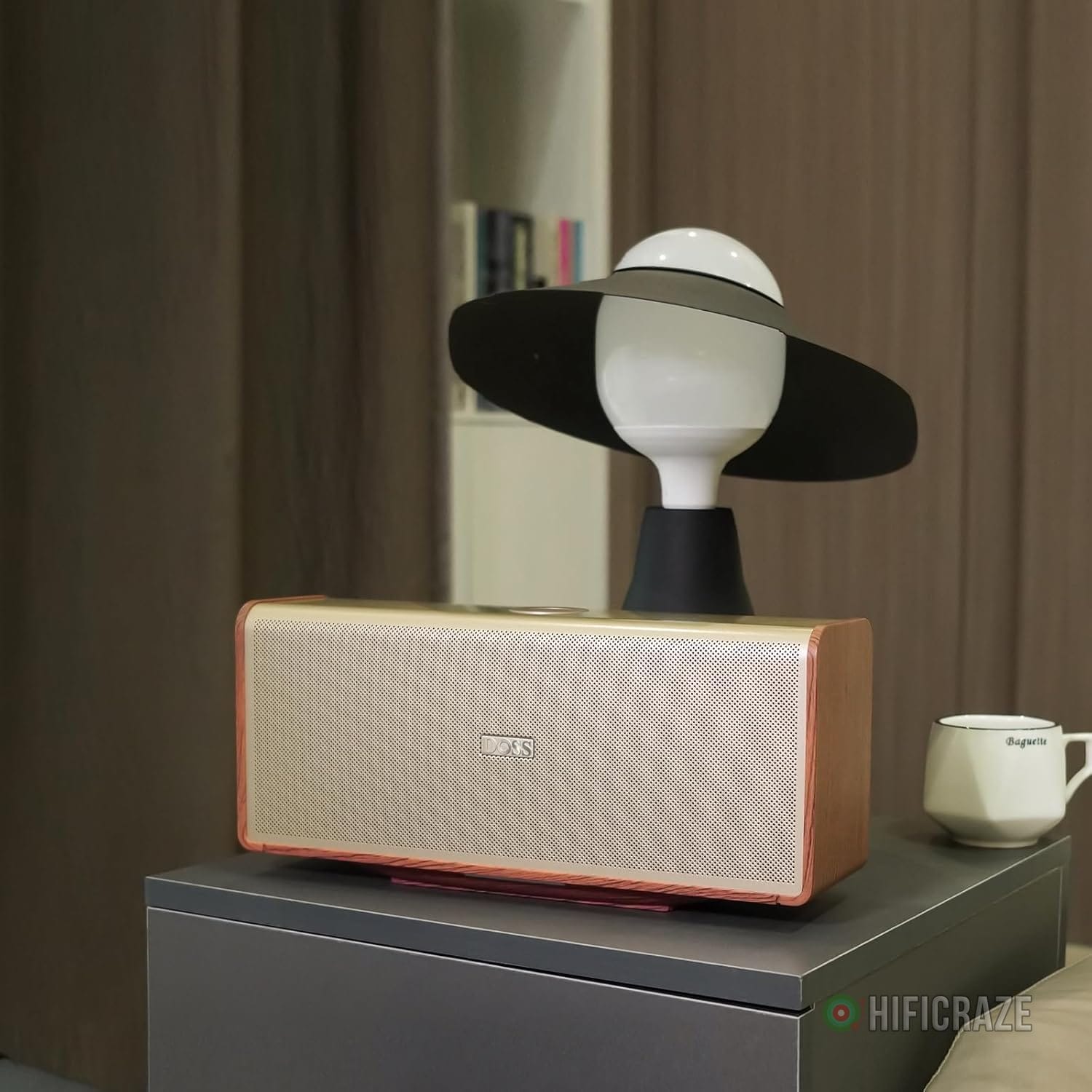 DOSS SoundBox Ultra Bluetooth Speaker with 2.1 Channel Audio, 80W Superior Sound with Deep Bass, Two DSP Technologies, 18H Playtime, BT 5.3, Wireless for Home, Office, Bedroom-Gold 9 DOSS SoundBox Ultra Bluetooth Speaker with 2.1 Channel Audio, 80W Superior Sound with Deep Bass, Two DSP Technologies, 18H Playtime, BT 5.3, Wireless for Home, Office, Bedroom-Gold - Image 9