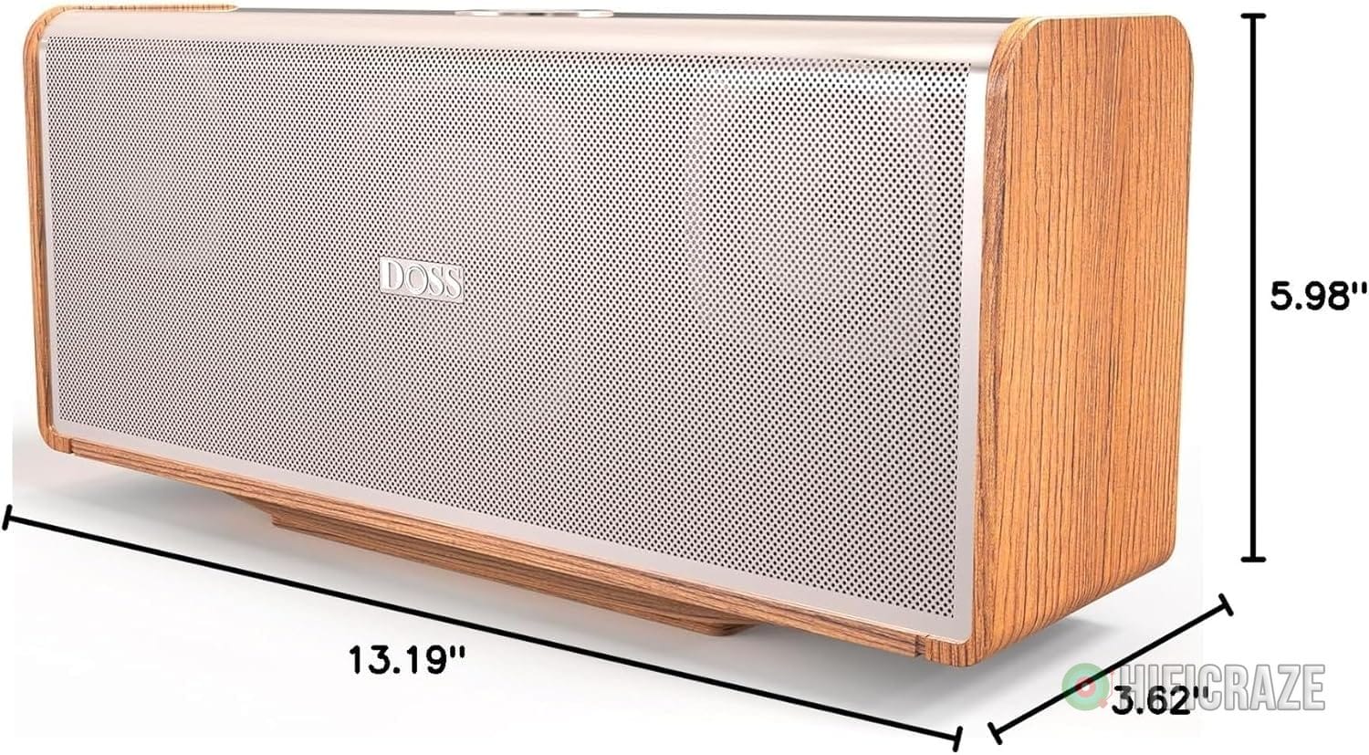DOSS SoundBox Ultra Bluetooth Speaker with 2.1 Channel Audio, 80W Superior Sound with Deep Bass, Two DSP Technologies, 18H Playtime, BT 5.3, Wireless for Home, Office, Bedroom-Gold 10 DOSS SoundBox Ultra Bluetooth Speaker with 2.1 Channel Audio, 80W Superior Sound with Deep Bass, Two DSP Technologies, 18H Playtime, BT 5.3, Wireless for Home, Office, Bedroom-Gold - Image 10
