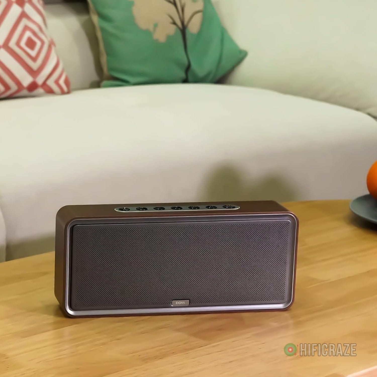 DOSS SoundBox XL Bluetooth Speaker with Subwoofer, 32W Loud Sound with Booming Bass, Dual DSP Technologies, 10H Playtime, USB-C, TWS, 2.1 Audio Channel for Home, Indoor and Office - Gold 7 DOSS SoundBox XL Bluetooth Speaker with Subwoofer, 32W Loud Sound with Booming Bass, Dual DSP Technologies, 10H Playtime, USB-C, TWS, 2.1 Audio Channel for Home, Indoor and Office - Gold - Image 7
