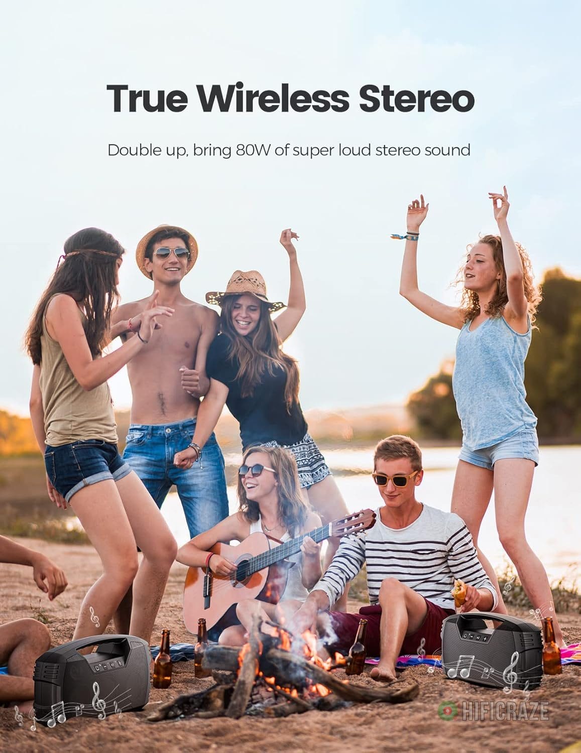 IPX7 Waterproof Bluetooth Speaker, 40W(60 Peak) Portable Wireless Speakers with Subwoofer, 32H Playtime, Stereo Loud Sound, Deep Bass, Bluetooth 5.0 with Handle for Pool, Beach, Outdoor, Gifts 6 IPX7 Waterproof Bluetooth Speaker, 40W(60 Peak) Portable Wireless Speakers with Subwoofer, 32H Playtime, Stereo Loud Sound, Deep Bass, Bluetooth 5.0 with Handle for Pool, Beach, Outdoor, Gifts - Image 6