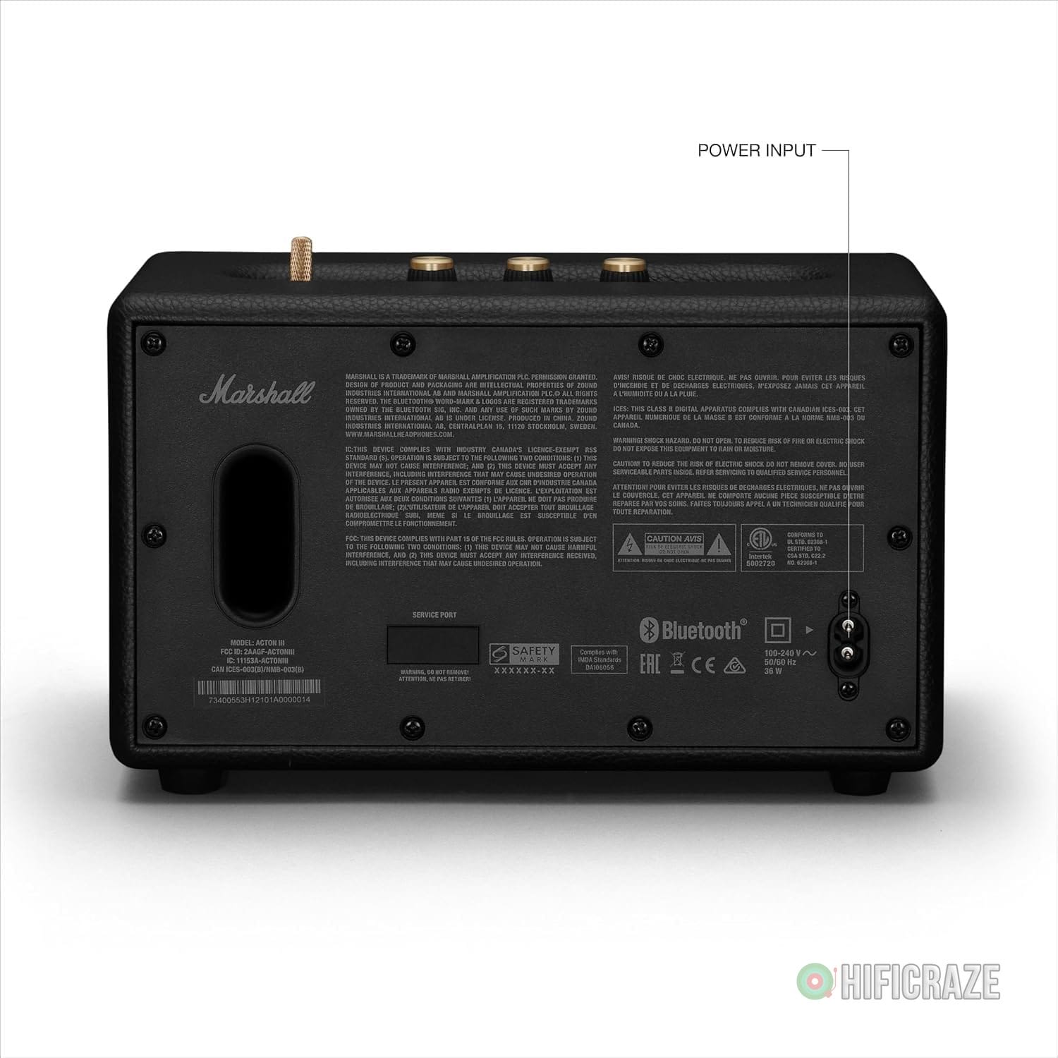 Marshall Acton III Bluetooth Home Speaker, Black 8 Marshall Acton III Bluetooth Home Speaker, Black - Image 8