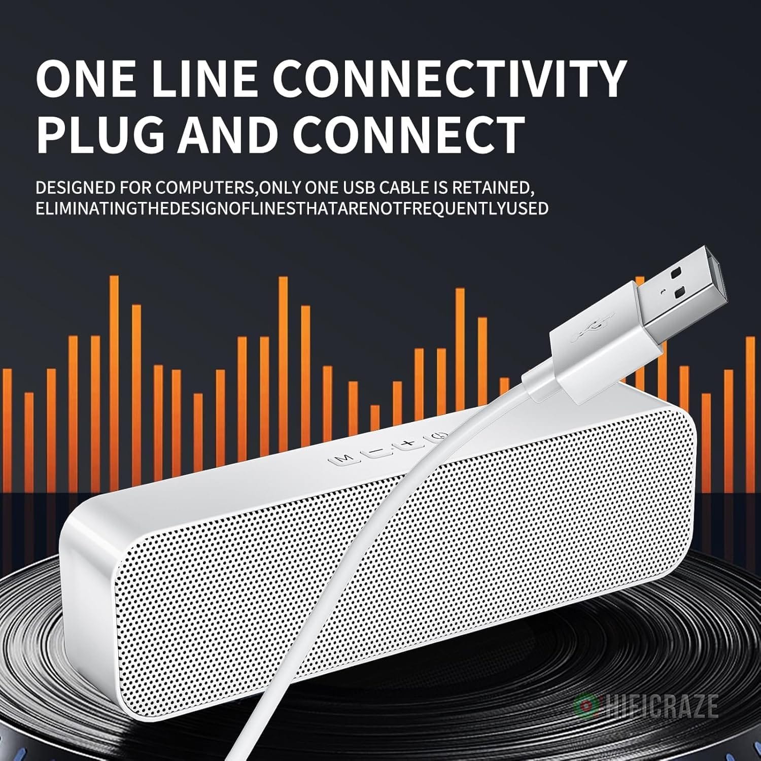 USB Computer Speakers,Pc Speakers for Desktop,Stereo Sound & Rich Bass,with 3.5mm Aux-in,Bluetooth,TF Card Port,USB Powered Speakers for Desktop Monitor,for Web Conferences,Offices,Teacher,Music - Image 3