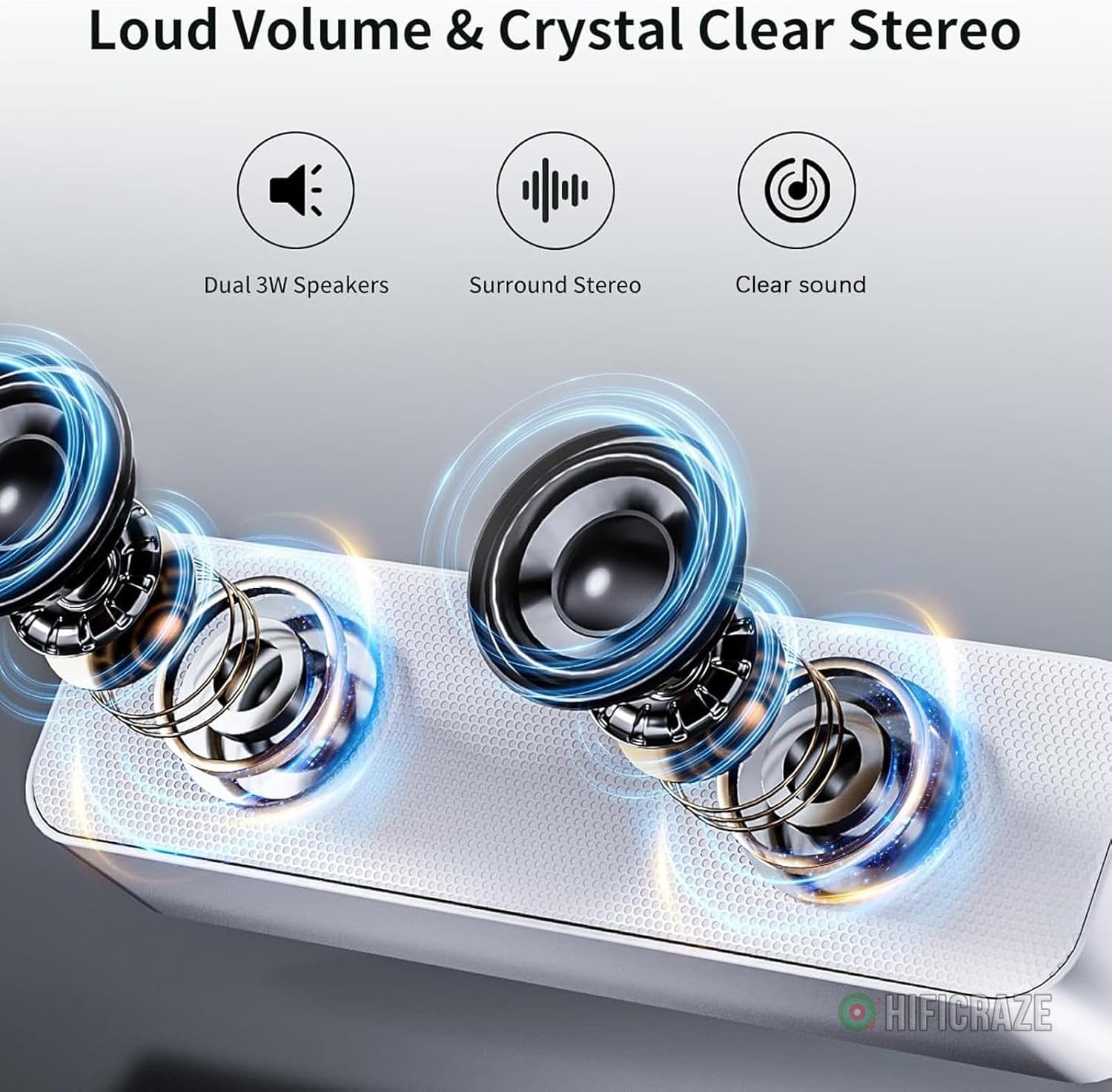 USB Computer Speakers,Pc Speakers for Desktop,Stereo Sound & Rich Bass,with 3.5mm Aux-in,Bluetooth,TF Card Port,USB Powered Speakers for Desktop Monitor,for Web Conferences,Offices,Teacher,Music - Image 4