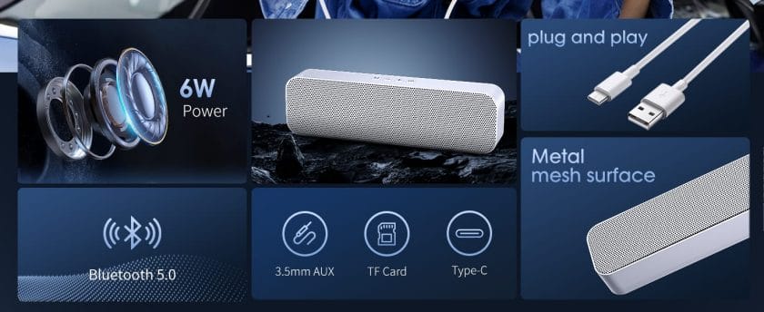 USB Computer Speakers,Pc Speakers for Desktop,Stereo Sound & Rich Bass,with 3.5mm Aux-in,Bluetooth,TF Card Port,USB Powered Speakers for Desktop Monitor,for Web Conferences,Offices,Teacher,Music 11 KASOHQEE USB Connection