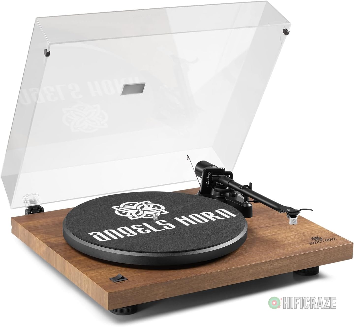 ANGELS HORN Turntable, Vinyl Record Player, Built-in Phono Preamp, Belt Drive 2-Speed, Adjustable Counterweight, AT-3600L (Upgraded Bluetooth Version) 1 belt drive turntable