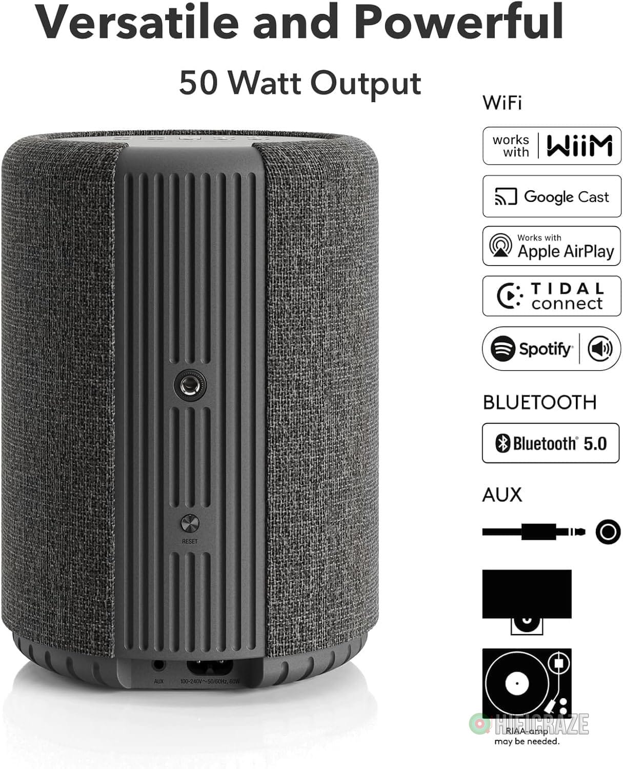 Audio Pro A10 MKII Wireless Multiroom Speaker, WiiM Edition | High Fidelity, Bluetooth, WiFi | Compatible with AirPlay 2, Google Cast, Siri, WiiM Home App, Stream Spotify, Tidal & More, Dark Gray 2 Audio Pro A10 MKII Wireless Multiroom Speaker, WiiM Edition | High Fidelity, Bluetooth, WiFi | Compatible with AirPlay 2, Google Cast, Siri, WiiM Home App, Stream Spotify, Tidal & More, Dark Gray - Image 2