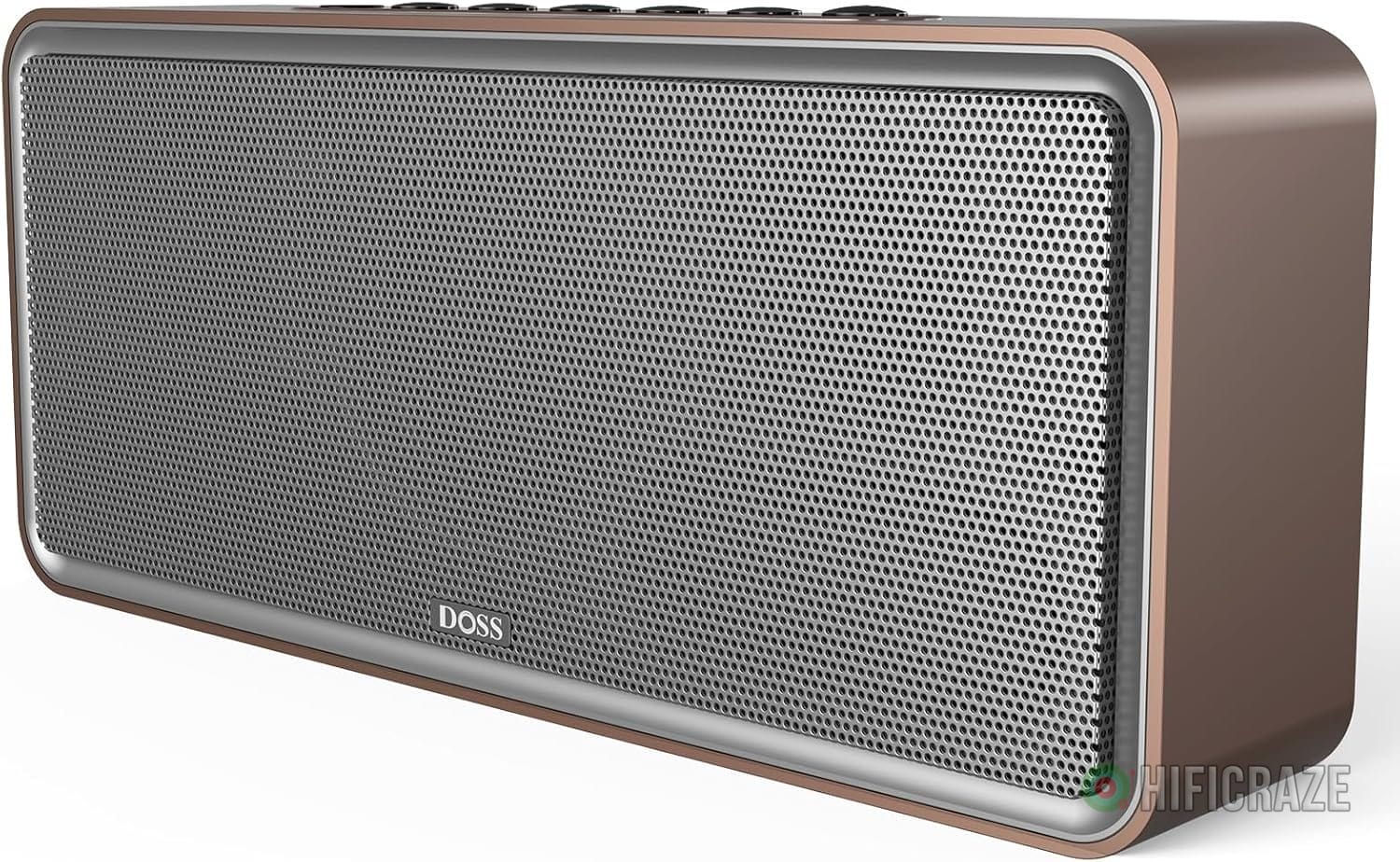 DOSS SoundBox XL Bluetooth Speaker with Subwoofer, 32W Loud Sound with Booming Bass, Dual DSP Technologies, 10H Playtime, USB-C, TWS, 2.1 Audio Channel for Home, Indoor and Office - Gold 1 *