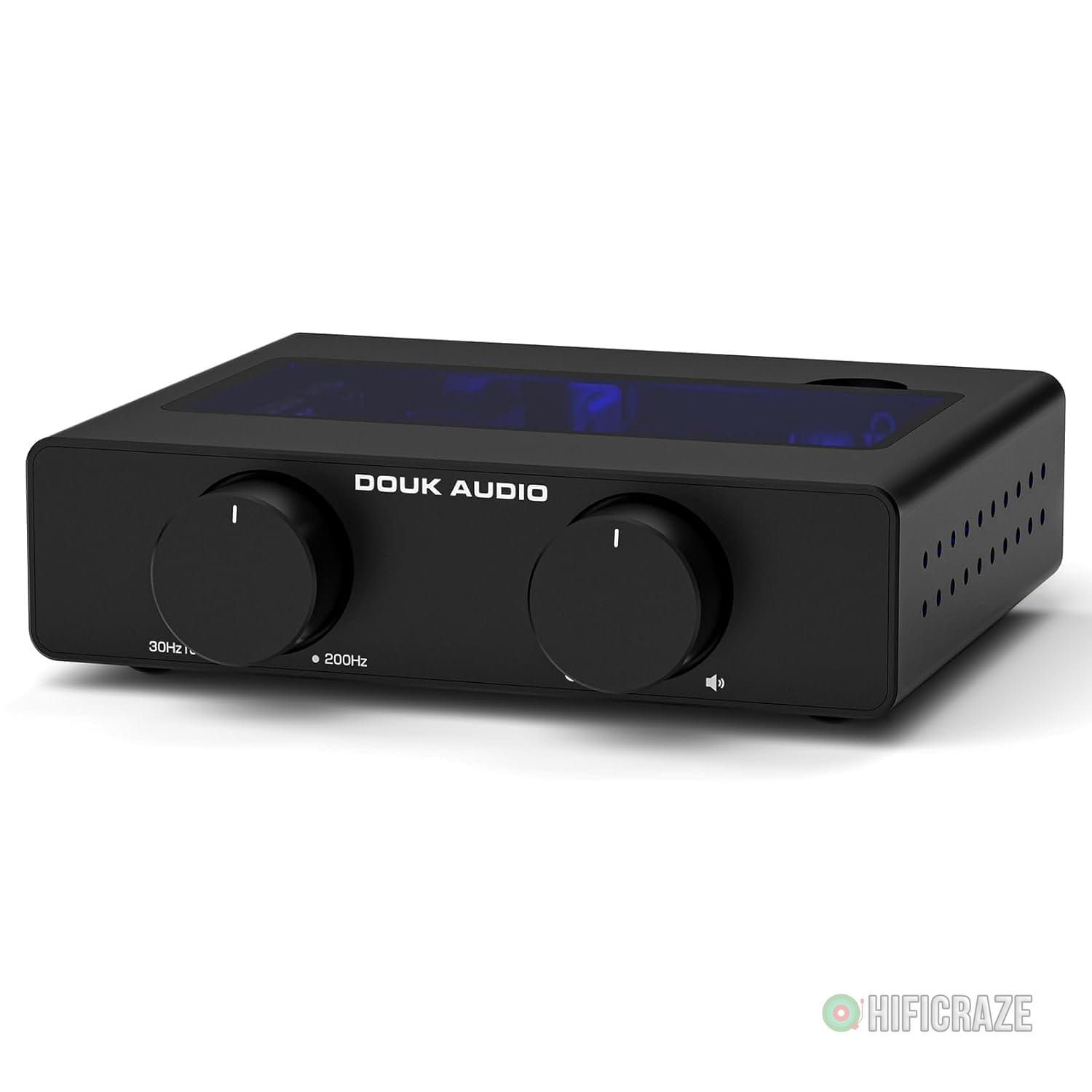 Douk Audio A5 2 Channel TPA3255 Stereo Amp, 300 Watts x2 Mini Hi-Fi Audio Power Amplifier Class D for Home Theater System, Passive Bookshelf Tower Speakers with High-Pass Filter + 32V Power Supply