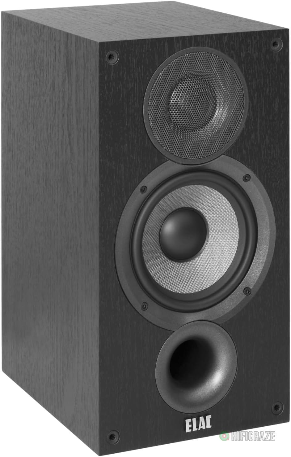 ELAC Debut 2.0 B5.2 Bookshelf Speakers, Black (Pair) – 1” Cloth Dome Tweeter & 5.25” Aramid Fiber Woofer – 2-Way Bass Reflex – Up to 35,000 Hz Response