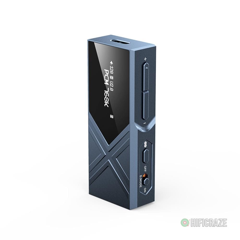 FiiO KA17 Portable USB DAC Audio HiFi Decoder, Dual ES9069Q PCM768 DSD512 3.5/4.4mm Output for Android iOS Mac Win10 (Blue)