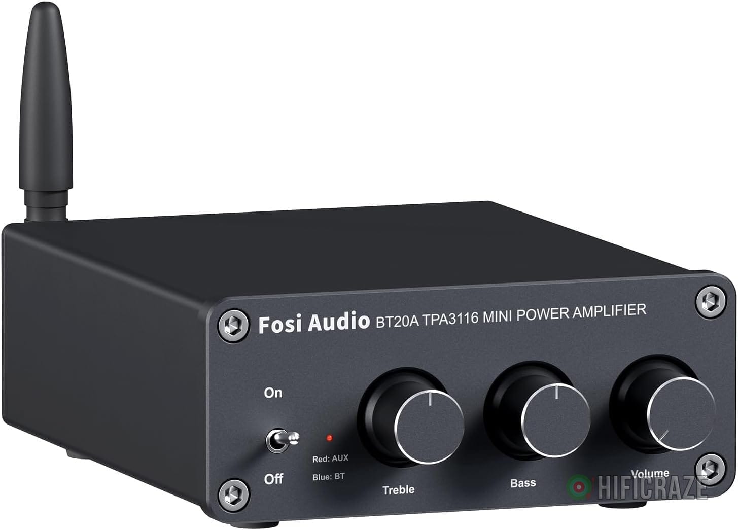 Fosi Audio BT20A Bluetooth Stereo Amplifier, 2 Channel Home Audio Component Amplifiers for Passive Speakers, Mini Class D Amp Receiver 200W for Indoor/Outdoor/Garage/Ceiling/Bookshelf Speaker 1 class d amplifier