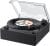 Fully Automatic Record Player, Bluetooth Belt Drive Vinyl Turntable, Magnetic AT-3600L Cartridge, Bluetooth in & Out, Hi-Fi Stereo Speakers, Aux in Headphone, RCA Out, Anti-Resonance – Black