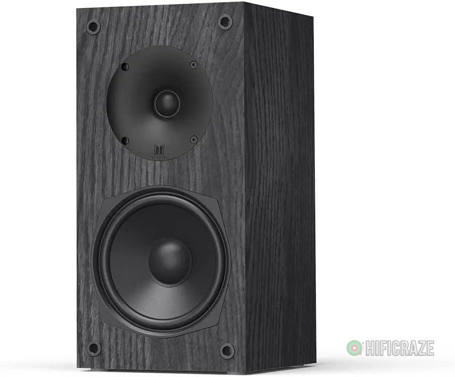 Monolith B5 Bookshelf Speaker – Black (Each) Powerful Woofers, Punchy Bass, High Performance Audio, for Home Theater System – Audition Series
