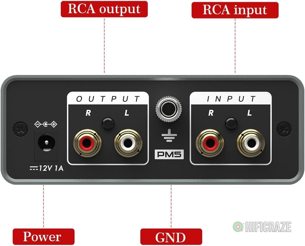 Phono Preamp, Professional Mini Preamp for Turntable/Vinyl Record Player. Stereo Phonograph preamplifier Designed with RCA Input/Output, Headphone Jack, Audio Receiver - Image 2