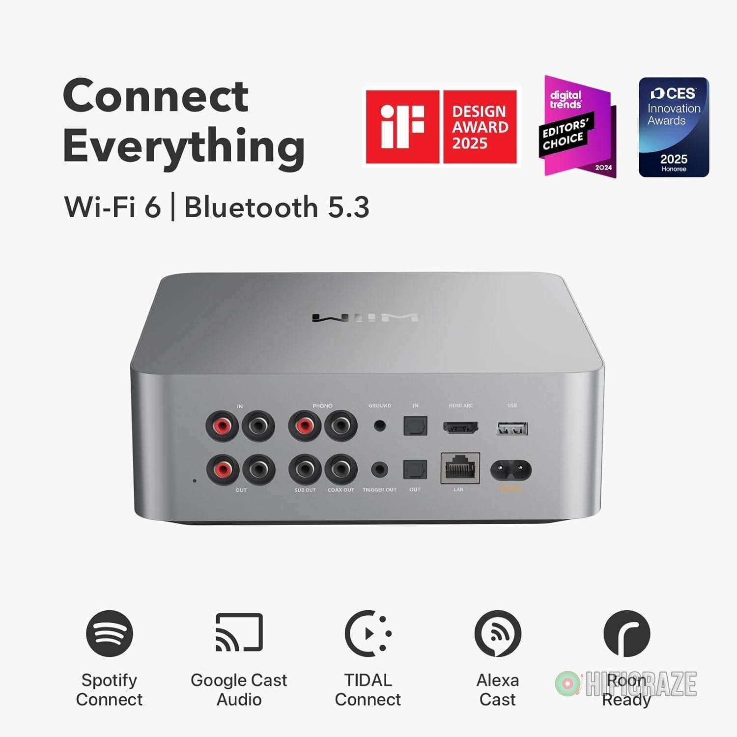 WiiM Ultra Music Streamer & Digital Preamp | 3.5" Touchscreen, Compatible with Google Cast & Alexa, Stream Spotify, Amazon Music, Tidal & More | HDMI ARC, Phono Input & Headphone Output | Silver 2 WiiM Ultra Music Streamer & Digital Preamp | 3.5" Touchscreen, Compatible with Google Cast & Alexa, Stream Spotify, Amazon Music, Tidal & More | HDMI ARC, Phono Input & Headphone Output | Silver - Image 2