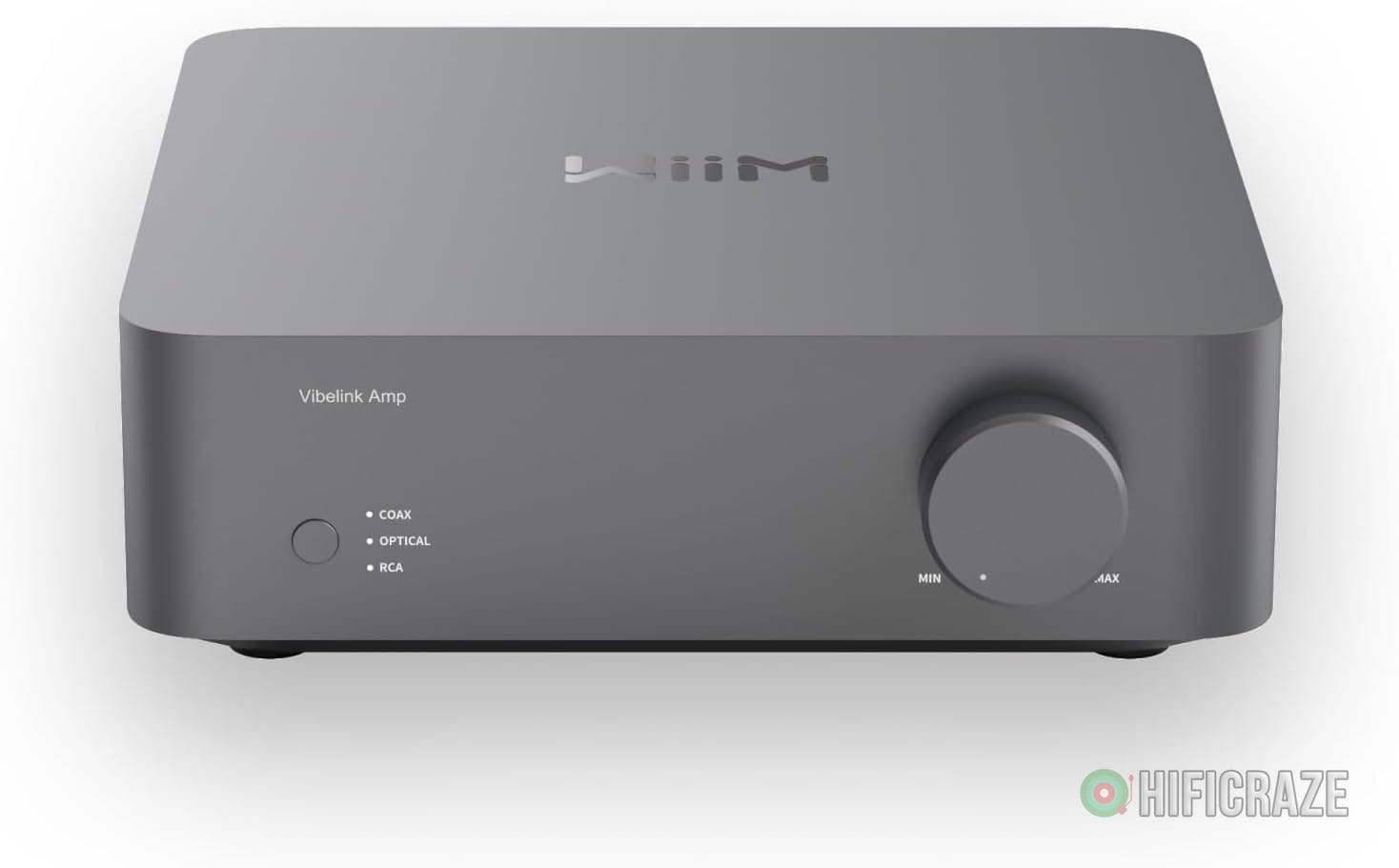 WiiM Vibelink Amp | 100W Power Amplifier with Premium ESS 9039Q2M DAC and TI TPA3255 | Compatible with WiiM Mini, Pro, Pro Plus, and Ultra | RCA, Coax, and Optical Inputs | Space Gray 1 dac with preamp