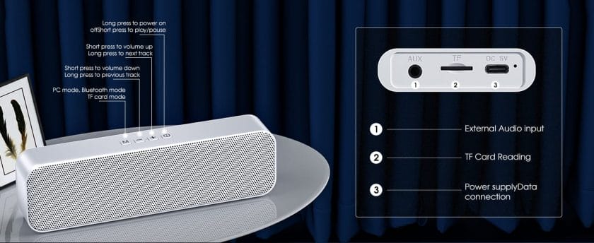 USB Computer Speakers,Pc Speakers for Desktop,Stereo Sound & Rich Bass,with 3.5mm Aux-in,Bluetooth,TF Card Port,USB Powered Speakers for Desktop Monitor,for Web Conferences,Offices,Teacher,Music 14 KASOHQEE USB Speakers