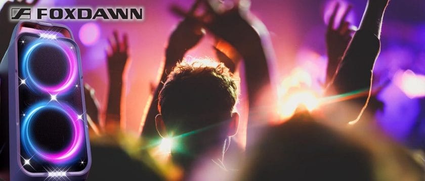 Portable Bluetooth Speaker: 240W Peak Powerful Loud Sound Deep Bass Wireless Boombox Large Subwoofer 15 Hours Battery Life Fast Charging with Led Light Show for Party Outdoor Camping Backyard 3 Foxdawn Bluetooth Speaker