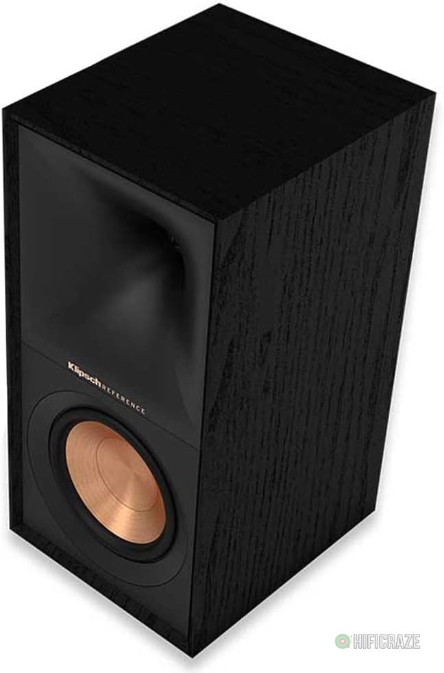 klipsch Reference Next-Generation R-50M Horn-Loaded Bookshelf Speakers with 5.25” Spun-Copper Woofers for Best-in-Class Home Theater Sound in Black