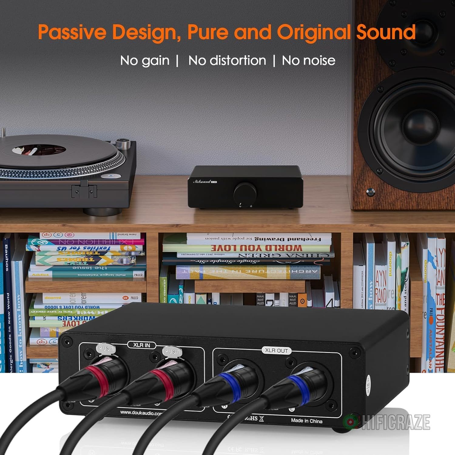 ​Nobsound XLR Passive Preamp Attenuator: Balanced Stereo Audio Volume Controller for Signal Optimization - Features ALPS RK27 Potentiometer & Gold Terminals - for Critical Listening Audiophiles​ - Image 2