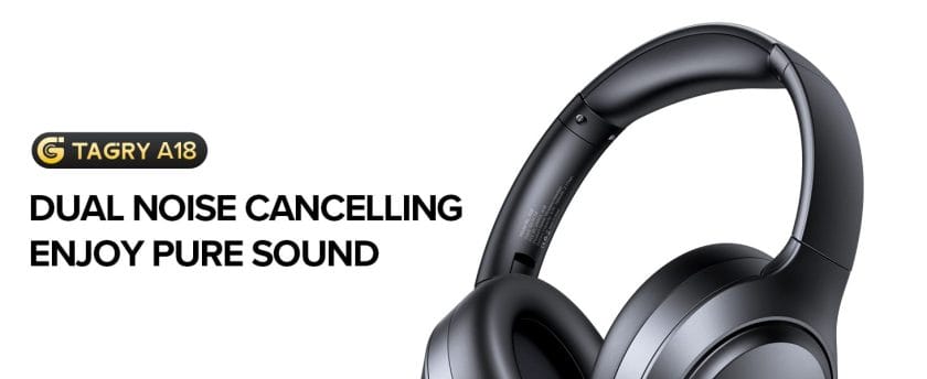 TAGRY Hybrid Active Noise Cancelling Headphones 120Hrs Playtime ENC Clear Call Bluetooth Headphone Over Ear Wireless Headphones Hi-Res Audio ANC Headset with Low Latency Mode for Game Travel Home PC 3 ANC Headphones
