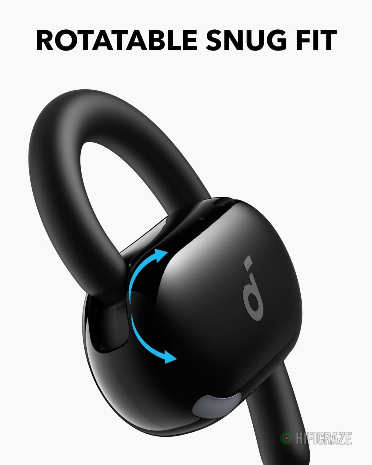 Soundcore V20i by Anker Open-Ear Headphones, Adjustable Ear Hooks, Ultra-Comfort, Snug Fit, Powerful Sound, Clear Calls, IP55, 36H Playtime, Bluetooth 5.4 Wireless Earbuds, Multipoint Connection - Image 3