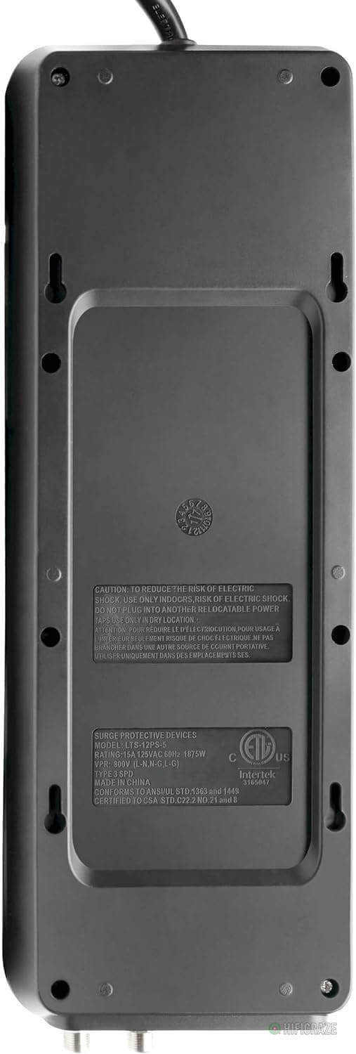 Tripp Lite TLP128TTUSBB 12 Outlet Surge Protector Power Strip, 2 USB Charging Ports, Tel/Modem/Coax Protection, 8ft Cord Right Angle Plug, Black, Lifetime Insurance & $150K Insurance - Image 7